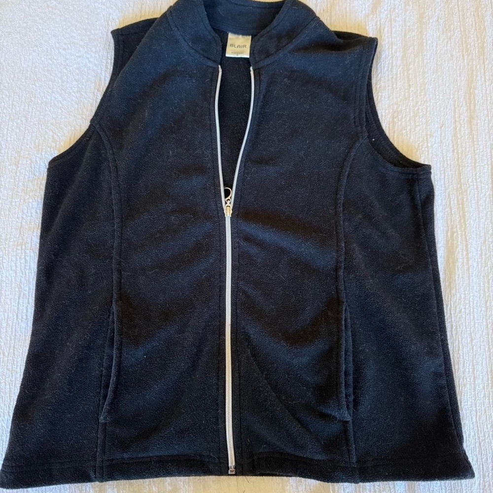 Blair Black Zip-Up Vest